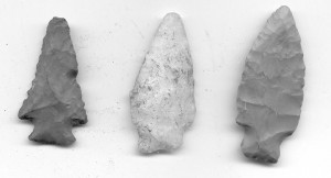 Native American Arrowheads found at Wessyngton