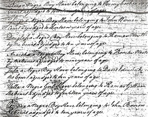 Court Orders, Southampton County, VA, 1749 