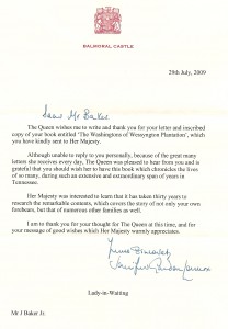 Letter from Queen Elizabeth